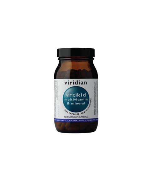 Viridian Maisto Papildas ViridiKid Multivitamin Mineral Mini 90 Kaps