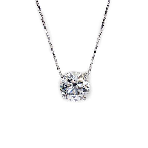 1 54 Ct VS1 Round Diamond Pendant 14 Karaat Witgoud Catawiki