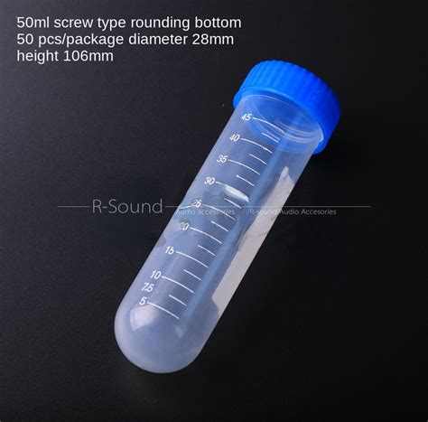 Ml Round Bottom Pcs Pack Lab Mini Plastic Test Tube Centrifuge Vial