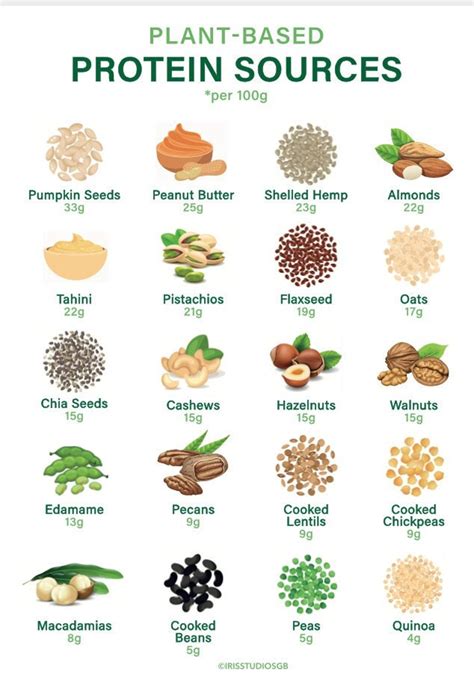 Plant Based Protein Chart Plant Based Protein List Plant Based Protein