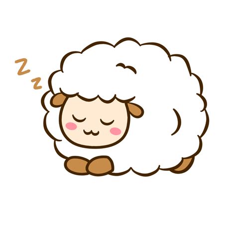 Cute Sheep Cartoon Sleep 28286084 PNG