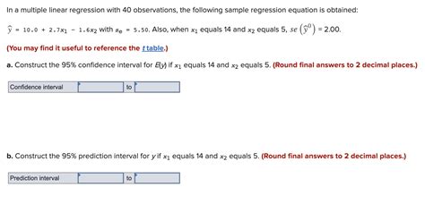 Solved In A Multiple Linear Regression With 40 Observations