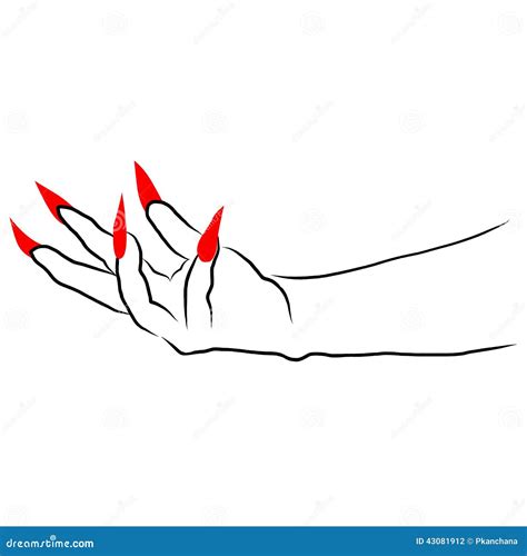 Ghost Hand Appeared On The Full Moon Night. Cartoon Vector ...