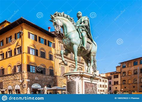 The Statue Of Piazza Della Signoria Florence In Tuscany Man On