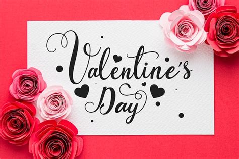 Papel Cortado Del Día De San Valentín Vector Gratis