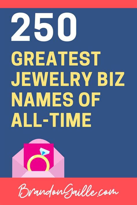 250 Catchy And Creative Jewelry Business Names BrandonGaille