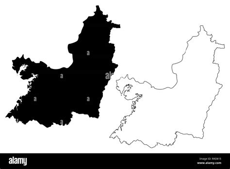 Mapa de colombia y sus departamentos Imágenes de stock en blanco y