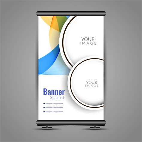 Abstract colorful roll up banner template design 253435 Vector Art at ...