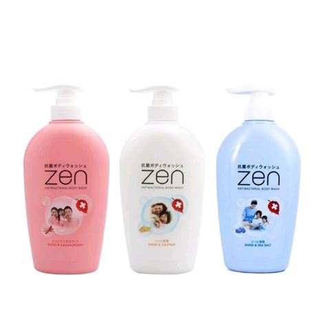 Jual Sabun Cair Botol Zen Antibacterial Body Wash Pump Ml Shopee