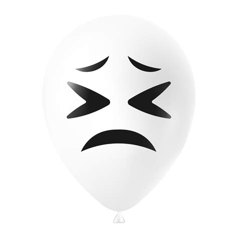 Halloween white balloon illustration with scary and funny face 25755974 ...