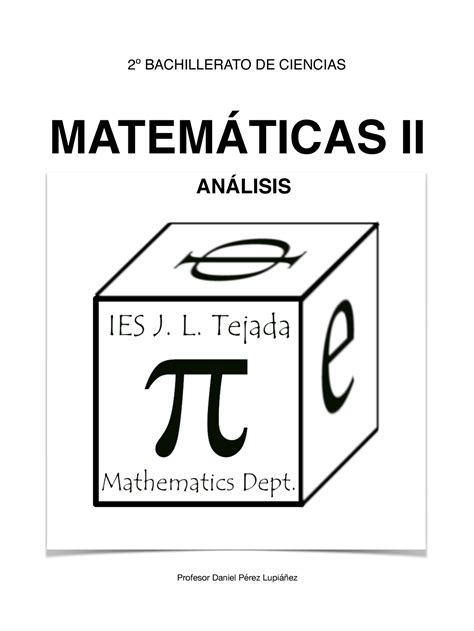 Matemáticas II bachillerato 2º 2º BACHILLERATO DE CIENCIAS