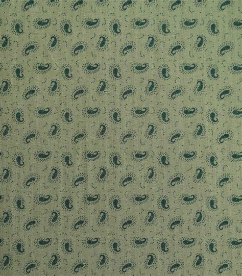 Green Base Blue Paisley Print Cotton Fabric Fc Dinesh Exports