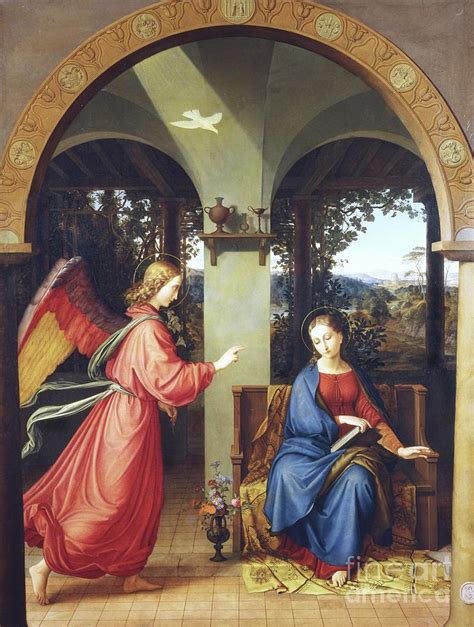 Annunciation Painting By Julius Schnorr Von Carolsfeld Pixels