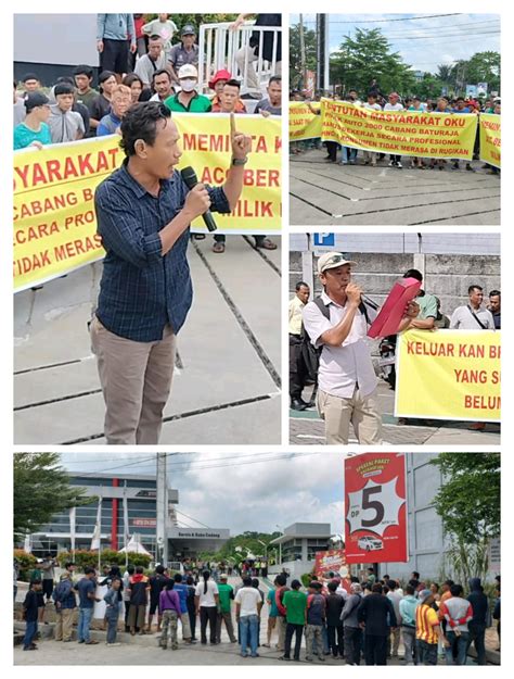 Aksi Unjuk Rasa Di Kantor Auto Cabang Baturaja Mediapatriot Co