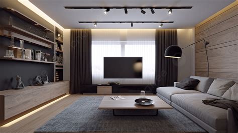 Interior Ruang Tamu Kontemporer Dalam Rendering 3d Interior 3d