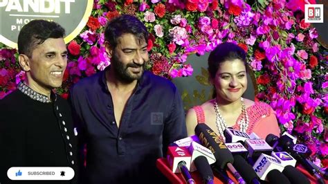 Ajay Devgn And Kajol Gorgeous Couple Arrives At Anand Pandit Diwali Party 2022 Youtube