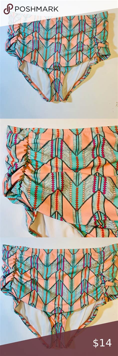 Gianni Bini High Waisted Aztec Bikini Bottoms Aztec Bikini Gianni Bini