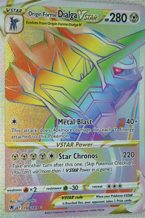 Origin Forme Dialga VSTAR 198 189 Hyper Rare Enkeltkort Fra Astral