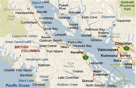 Where Is Parksville British Columbia See Area Map And More