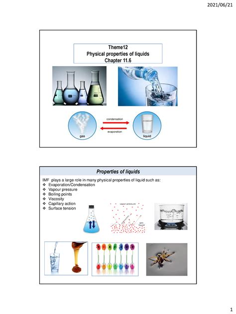 Theme 12 Physical Properties Of Liquids Theme Physical Properties Of