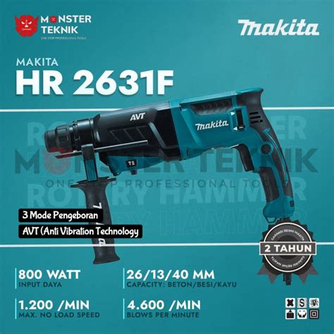 Jual Bor Rotary Hammer Mm Makita Hr Mode Avt Sds W Hr F