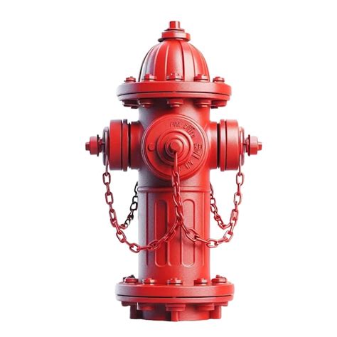 Premium Photo A Red Fire Hydrant With Chains On It