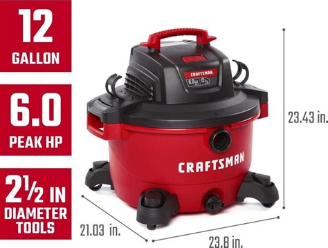 CRAFTSMAN CMXEVBE17594 12 Gallon 6 0 Peak HP Wet Dry Vac Portable Shop