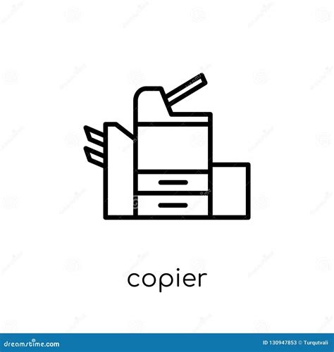 Copier Icon Trendy Modern Flat Linear Vector Copier Icon On White