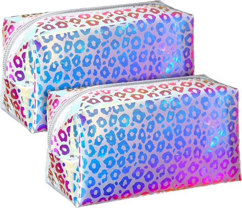 Amazon Boao Pieces Clear Iridescent Holographic Makeup Bag