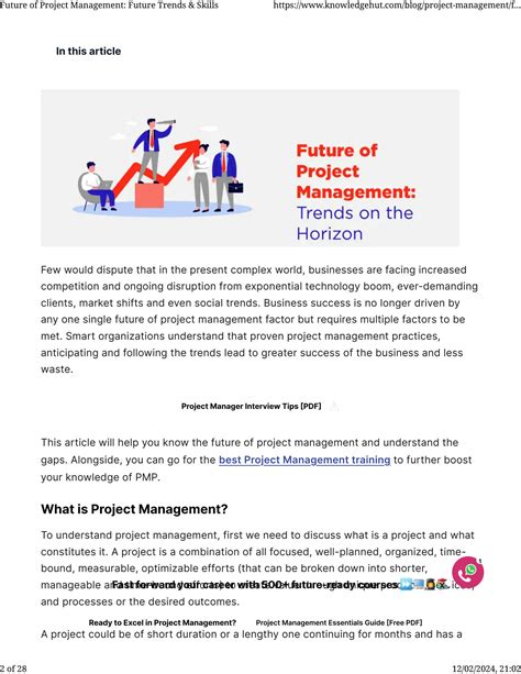 Solution Future Of Project Management Future Trends Skills Studypool