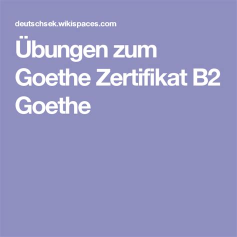 Wortschatz Goethe Zertifikat B2