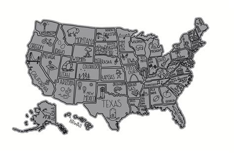 USA Scratch off Map Scratch off Map Travel Gift RV Gifts - Etsy