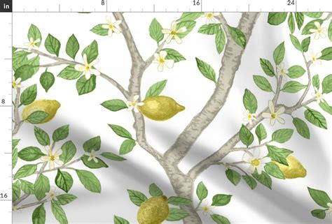 Kelseys Garden On White Copy Fabric Spoonflower