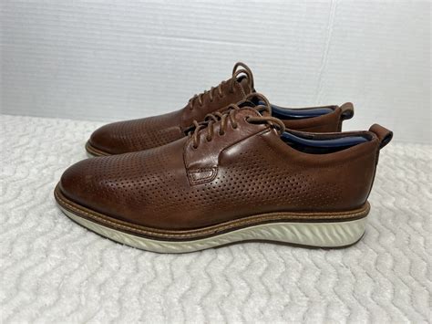 Ecco St 1 Hybrid Plain Toe Oxford Brown Leather Derby Gem