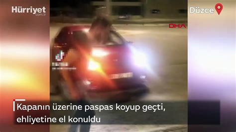 Kapanın üzerine paspas koyup geçti ehliyetine el konuldu Dailymotion