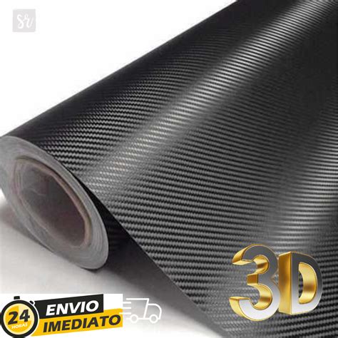 Adesivo fibra de carbono preto 3D varias medidas Escorrega o Preço