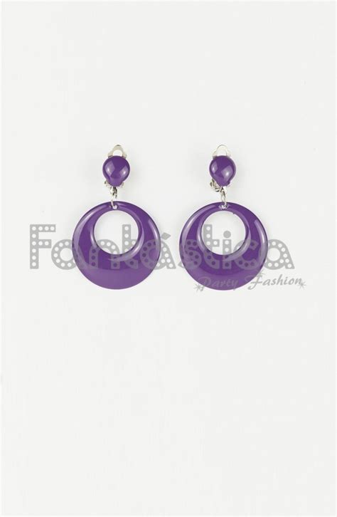 Light Purple Small Flamenco Earrings Omega Clasp