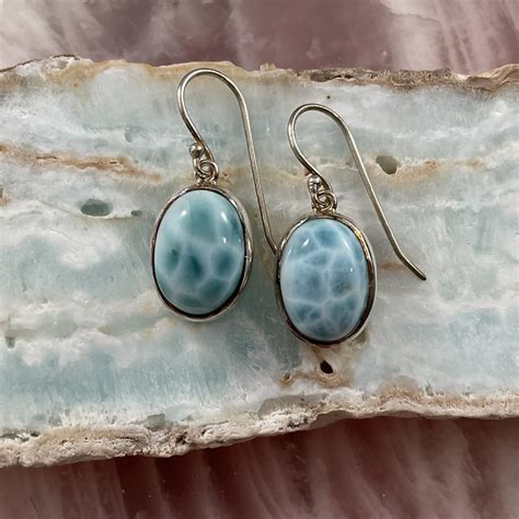 Larimar Oval Earrings Global Contact Bookstore