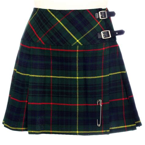 New Ladies Hunting Stewart Tartan Scottish Mini Billie Kilt Skirt Size