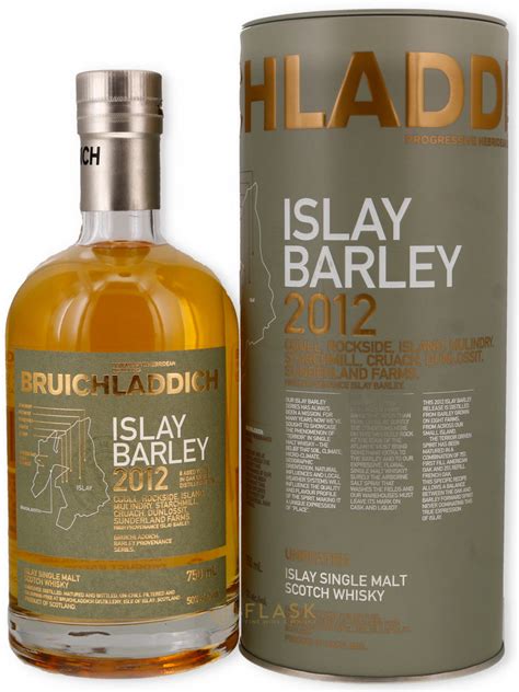 Bruichladdich Islay Barley Single Malt Scotch Whisky 2012 Flask Fine Wine