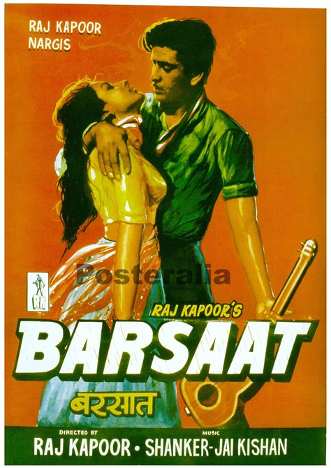 Classic Bollywood Film Poster Barsaat Iconic And Path Breaking Film Released In The 1960s