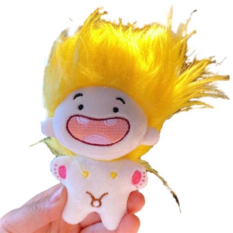 Taize 15cm Stuffed Naked Doll Colorful Mess Hair Deciduous Teeth 12