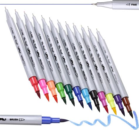 Sharpie Brush Tip Pens Assorted Colors 12 Count Office