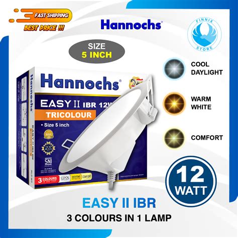 Jual Lampu Downlight Led Hannochs Easy Ii Ibr Tricolour Watt Lampu