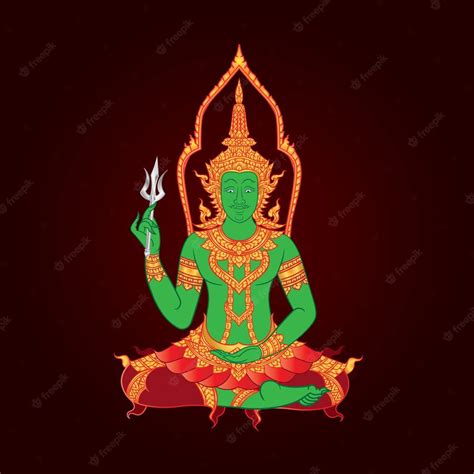 Premium Vector | Indra Deity god and goddess hindu statue