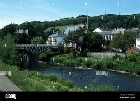 River Severn And Bridge Newtown Powys Wales Uk Stock Photo Alamy