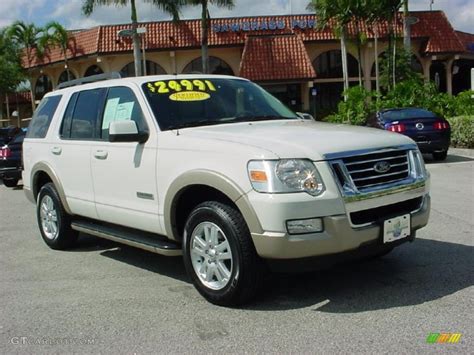 2008 White Suede Ford Explorer Eddie Bauer 32682072 Car Color Galleries