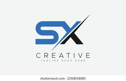 Letter Sx Logo Design Template Vector Stock Vector Royalty Free