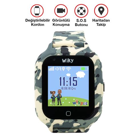 Wiky Watch 4S Askeri Kamuflaj Akıllı Çocuk Saati Wiky Watch