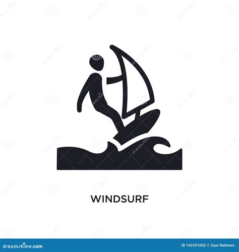 Windsurf Isolated Icon Simple Element Illustration From Nautical